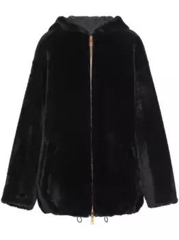 Двусторонняя куртка из овчины Prada, черный