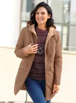 Двусторонняя куртка повседневного образа с капюшоном Casual Looks, цвет Braun-Camel