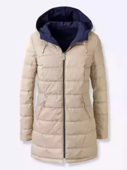 Двусторонняя куртка повседневного образа с капюшоном Casual Looks, цвет морской волны
