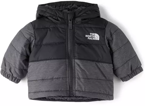 Двусторонняя куртка-пуховик Baby Black &amp; Grey Mount Chimbo The North Face Kids