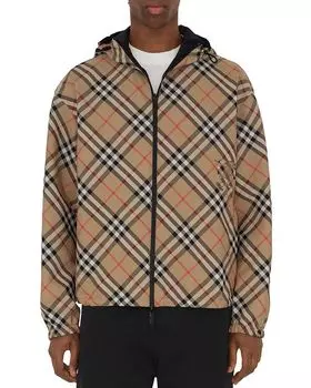 Двусторонняя куртка с капюшоном Classics Burberry, коричневый/бежевый