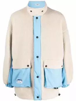 Двусторонняя куртка с отделкой из шерпы MSGM, синий