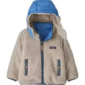 Двусторонняя куртка Tribbles с капюшоном – для младенцев Patagonia, цвет Skiff Blue