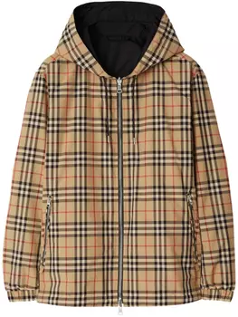 Двусторонняя куртка в клетку Burberry, коричневый