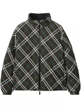 Двусторонняя куртка в клетку Burberry, зеленый