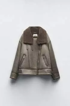 Двусторонняя куртка ZARA, серый