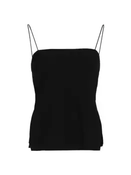 Двусторонняя майка ребристой вязки Helmut Lang, черный