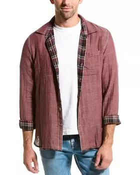 Двусторонняя марлевая рубашка John Varvatos, красный