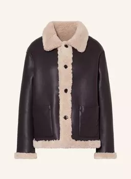 Двусторонняя меховая куртка тедди REPEAT, цвет DUNKELBRAUN/CREME