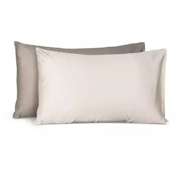 Двусторонняя наволочка из чистого хлопкового атласа - Зеркало Lisola, цвет Beach/Prisma