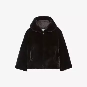 Двусторонняя непромокаемая куртка-пуховик из искусственного меха Claudie Pierlot, цвет noir / gris