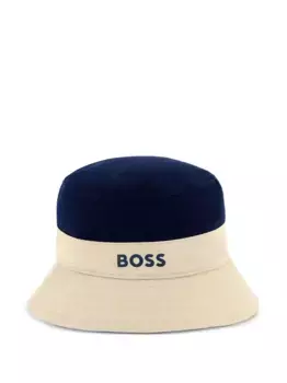 Двусторонняя панама с логотипом BOSS Kidswear, белый