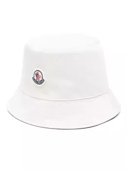 Двусторонняя панама с нашивкой-логотипом MONCLER, нейтральный
