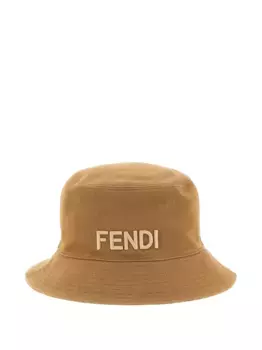 Двусторонняя панама с узором FF FENDI, нейтральный