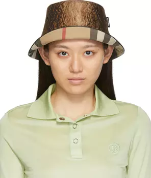 Двусторонняя панама с животным принтом и клетчатой ​​​​клеткой Burberry