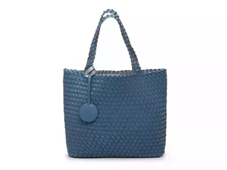 Двусторонняя плетеная сумка Ilse Jacobsen-Hornbaek, цвет синий/оловянный