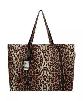 Двусторонняя пляжная сумка в горошек F**K, мультиколор