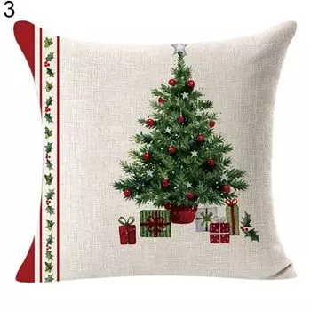 Двусторонняя рождественская льняная подушка, чехол для домашнего дивана-кровати, украшение автомобиля, стиль 3 Stuttg