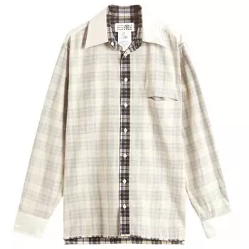 Двусторонняя рубашка в клетку Mm6 Maison Margiela, черный