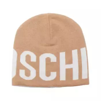 Двусторонняя шапка с добавлением шерсти и кашемира. Moschino, коричневый