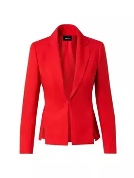 Двусторонняя шерстяная куртка с разрезами Akris, цвет cadmium