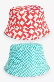 Двусторонняя шляпа-ведро с фестивальным мотивом Next, синий