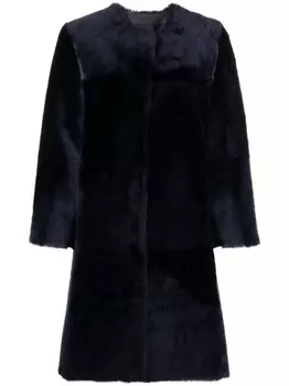 Двусторонняя шуба из овчины Liska, синий