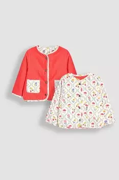 Двусторонняя стеганая куртка с цветочным узором Toadstool Jojo Maman Bb, розовый