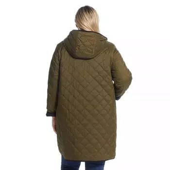 Двусторонняя стеганая куртка с капюшоном размера плюс Weathercast Weathercast