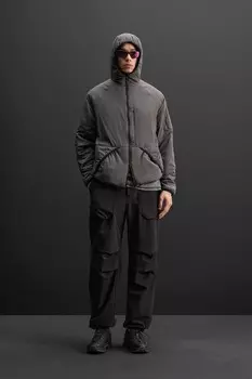 Двусторонняя стеганая куртка x helement ZARA, серый