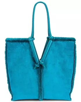 Двусторонняя сумка из овчины Bottega Veneta, цвет Blaster & Silver