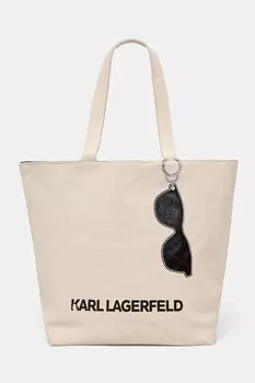 Двусторонняя сумка Karl Lagerfeld, бежевый