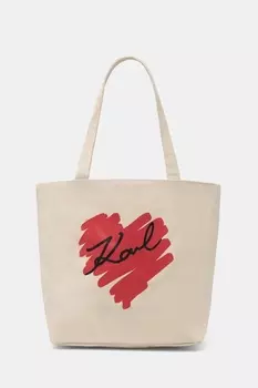 Двусторонняя сумка Karl Lagerfeld, бежевый