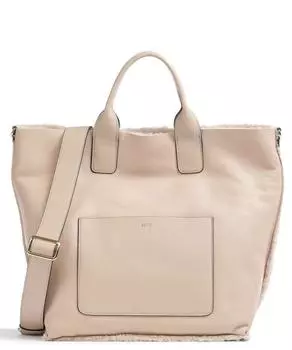 Двусторонняя сумка Raquel из овчины из зернистой коровьей кожи и искусственного меха Abro, бежевый