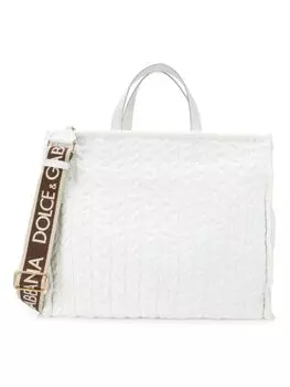 Двусторонняя сумка с большим рисунком кабеля Dolce & Gabbana, белый