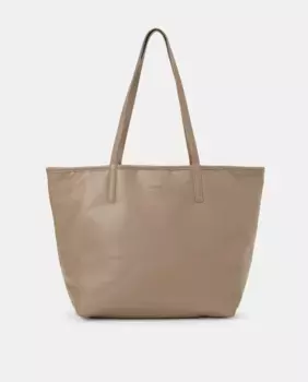 Двусторонняя сумка-шоппер из кожи и нейлона Tintoretto, бежевый