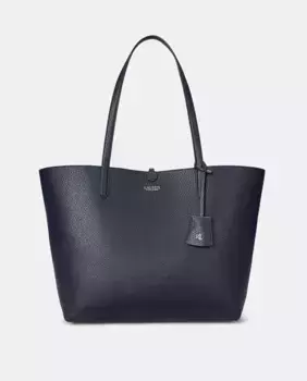 Двусторонняя сумка-тоут среднего размера с подвеской Lauren Ralph Lauren, темно-синий