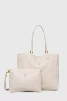 Двусторонняя сумка U.S. Polo Assn., бежевый