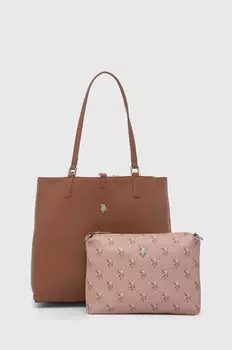 Двусторонняя сумка U.S. Polo Assn., коричневый