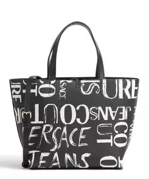 Двусторонняя сумочка-шоппер из искусственной кожи Versace Jeans Couture, черный