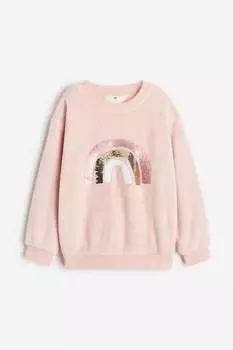 Двусторонняя толстовка с пайетками H&M, розовый