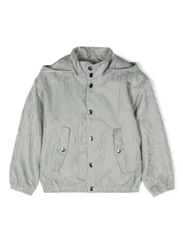 Двусторонняя жаккардовая куртка с логотипом Emporio Armani Kids, зеленая
