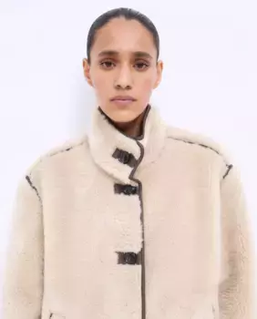 Двусторонняя женская куртка с ярким эффектом кожи Tintoretto, цвет 120 Crudo