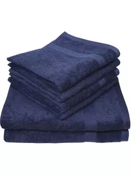Dyckhoff махровая махровая серия Planet Marine 4 полотенца для рук 50 х 100 см, 2 полотенца для душа 70 х 140 см, синий