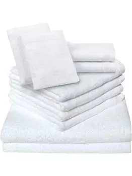 Dyckhoff Planet белый 4 полотенца для рук 50 х 100 см, 2 полотенца для душа 70 х 140 см, 2 гостевых полотенца, 2 рукавицы для мытья