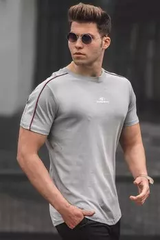 Дымчатая мужская футболка 5226 MADMEXT