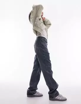 Дымчато-голубые прямые джинсы Topshop Kort