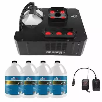 Дымогенератор Chauvet Chauvet DJ Geyser P7 RGBA+UV Pyrotechnic Fog Machine w 4 Gallons of Fluid