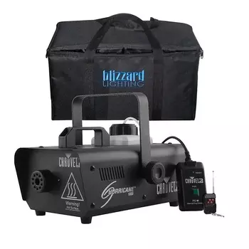 Дымогенератор Chauvet Chauvet DJ Hurricane 1000 Fog Machine w/ Wired & Wireless Remotes + Carry Bag