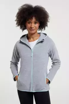 Дышащая флисовая куртка с капюшоном и защитой от катышков, 'Lleyn Melange' Mountain Warehouse, серый